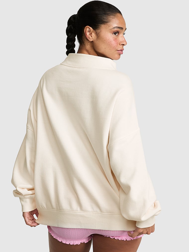 Campus Fleece™ Oversized Mock-Neck Sweatshirt