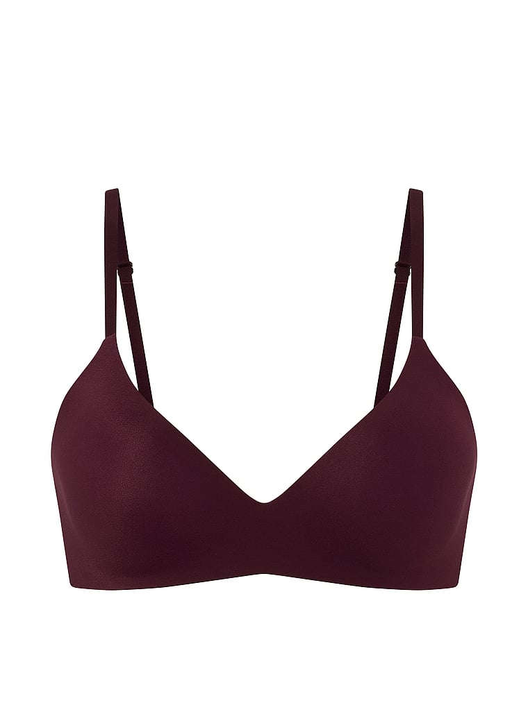 PINK Marshmallow Push-Up Wireless Comfy Bra, Wild Rose, offModelFront, 3 of 4