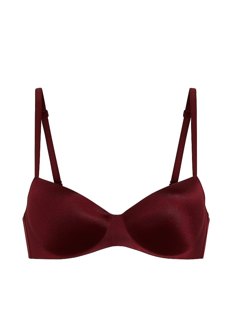 Victoria's Secret, Body by Victoria FlexFactor Lightly Lined Balconette Bra, Cherrywood, offModelFront, 3 of 3