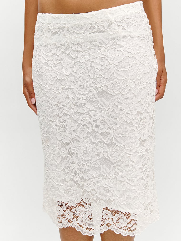 Frankies Bikinis x Paige Lorenze Honeymoon Lace Midi Skirt