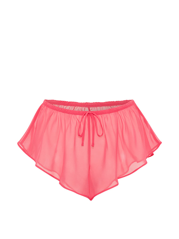 Victoria's Secret, Victoria's Secret Chiffon Flutter Short, Red, offModelFront, 4 of 4