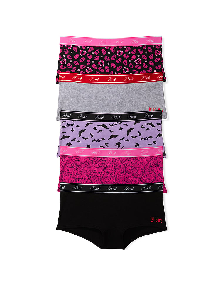 5-Pack Logo Cotton Boyshort Panties