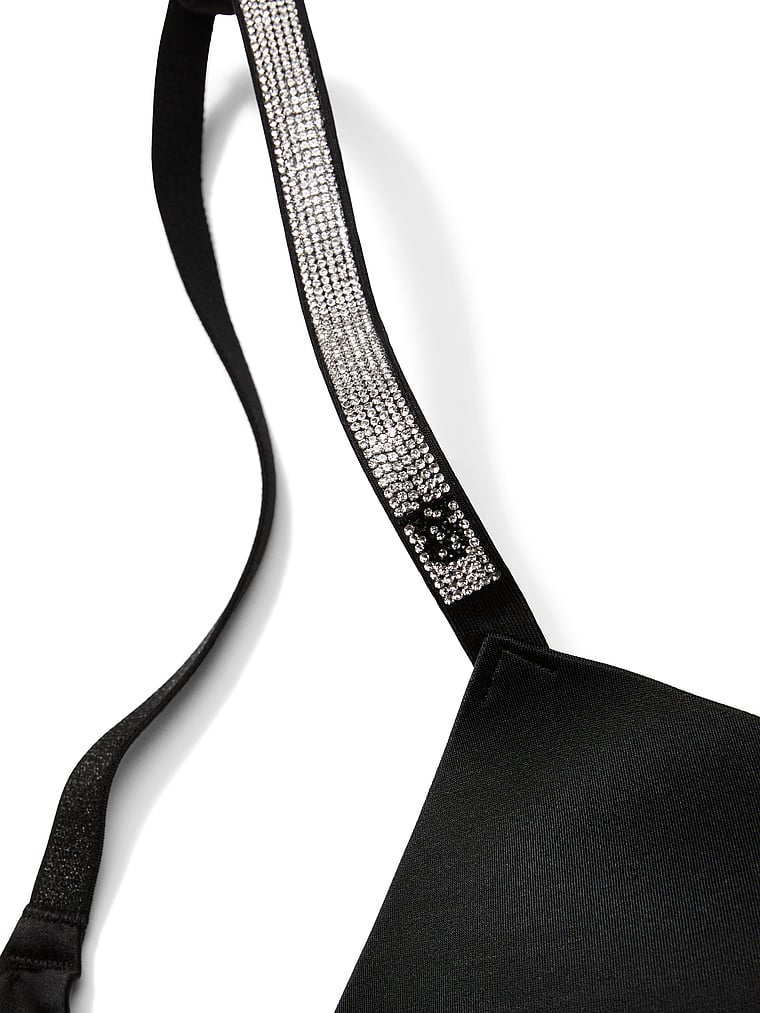Victoria's Secret, Very Sexy So Obsessed Smooth Wireless Push-Up Bra, Black, detail, 5 of 5