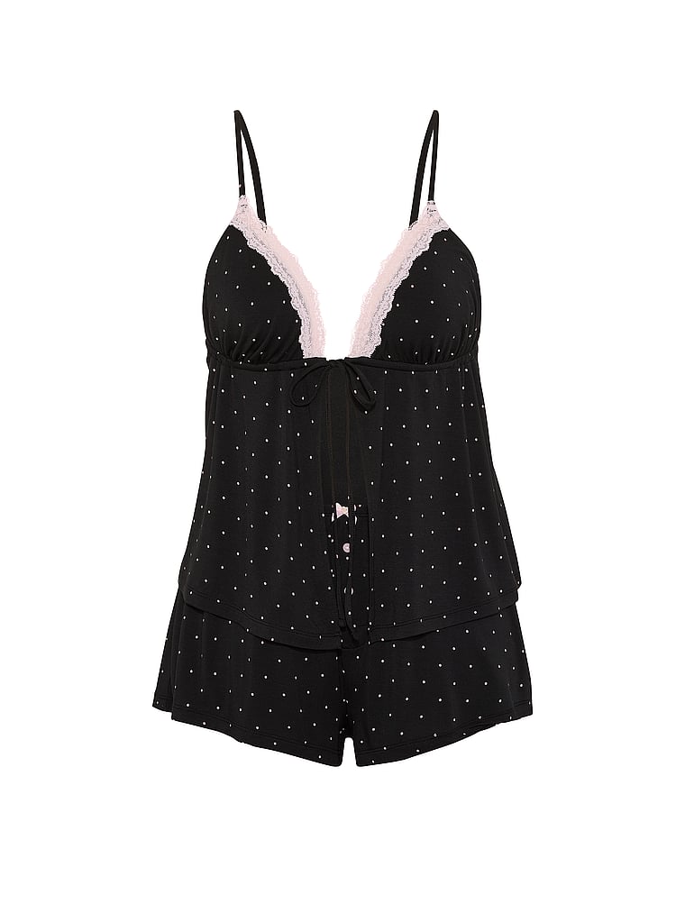GRWPINK™ Modal Lace-Trim Flyaway Cami & Shorts Pajama Set