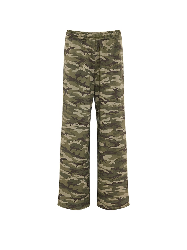 PINK Campus Fleece™ Adjustable-Cinch Sweatpants, Camo, offModelFront, 4 of 5