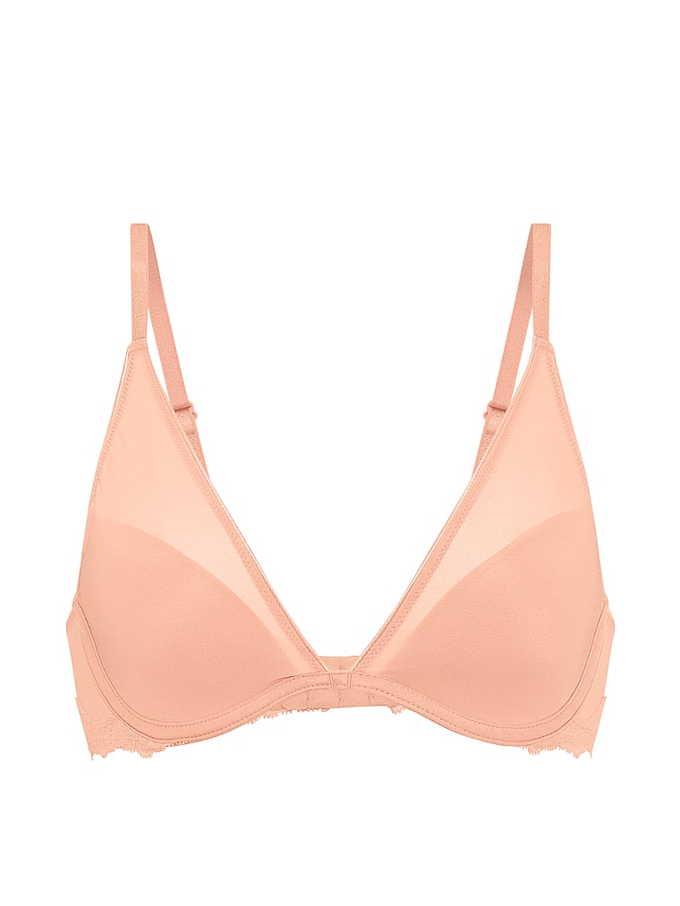 PINK PINK Wink™ Lightly Lined Plunge Bra, Macaron, offModelFront, 3 of 3