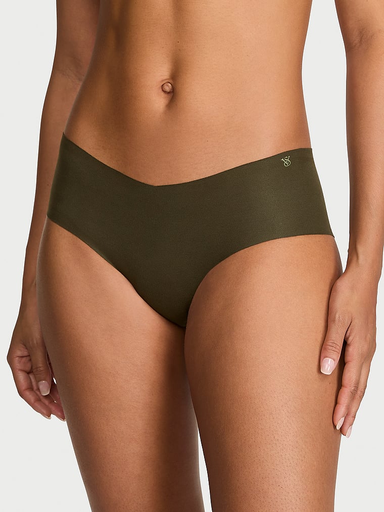 Victoria's Secret, No-Show No-Show Cheeky Panty, Olive, onModelFront, 1 of 3 Nisaa is 5'9" or 175cm and wears Small