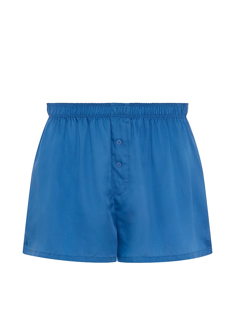 PINK Silky Sleep Boxy Pajama Shorts, offModelFront, 4 of 4