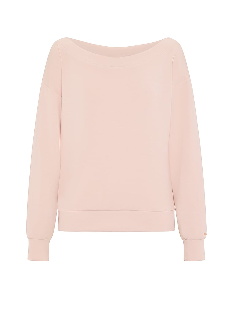 Victoria's Secret, Victoria's Secret Featherweight Knit Off-the-Shoulder Top, Purest Pink, offModelFront, 3 of 3