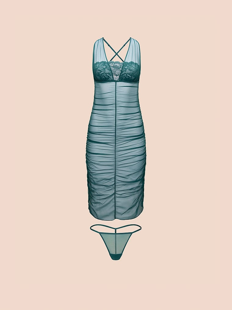 Victoria's Secret, Adore Me Eave Babydoll, Mediterranea, detail, 3 of 3