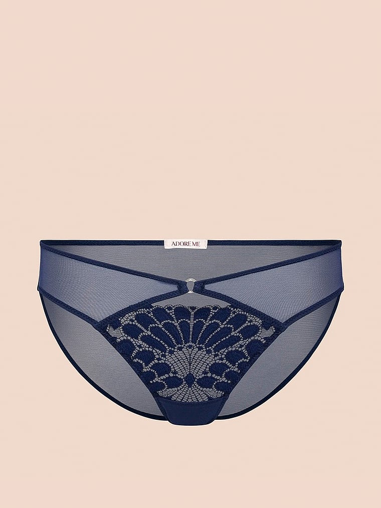 Victoria's Secret, Adore Me Albanne Bikini Panty, Medieval Blue, offModelFront, 3 of 3