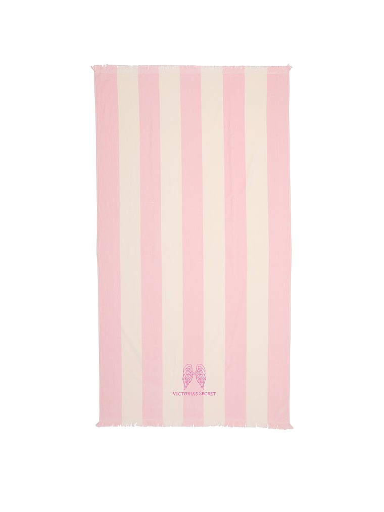 Victoria's Secret, Victoria's Secret Tassel Beach Towel, Heritage Stripe, onModelFront, 1 of 2