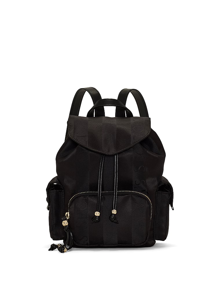 Buy Mini Backpack, Black Logo Jacquard Stripe - Order Bags  display picture 1