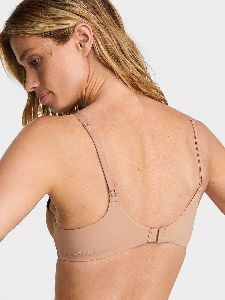 Victoria's Secret, Body by Victoria FlexFactor Lightly Lined Balconette Bra, Praline, onModelBack, 2 of 3 Maggie is 5'7" or 170cm and wears 32B or Small