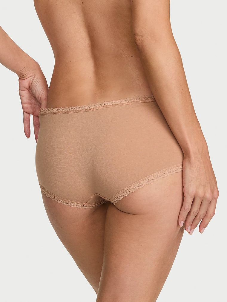 Трусы-шортики, кружевная отделка, хлопок — Victoria's Secret — фото 2