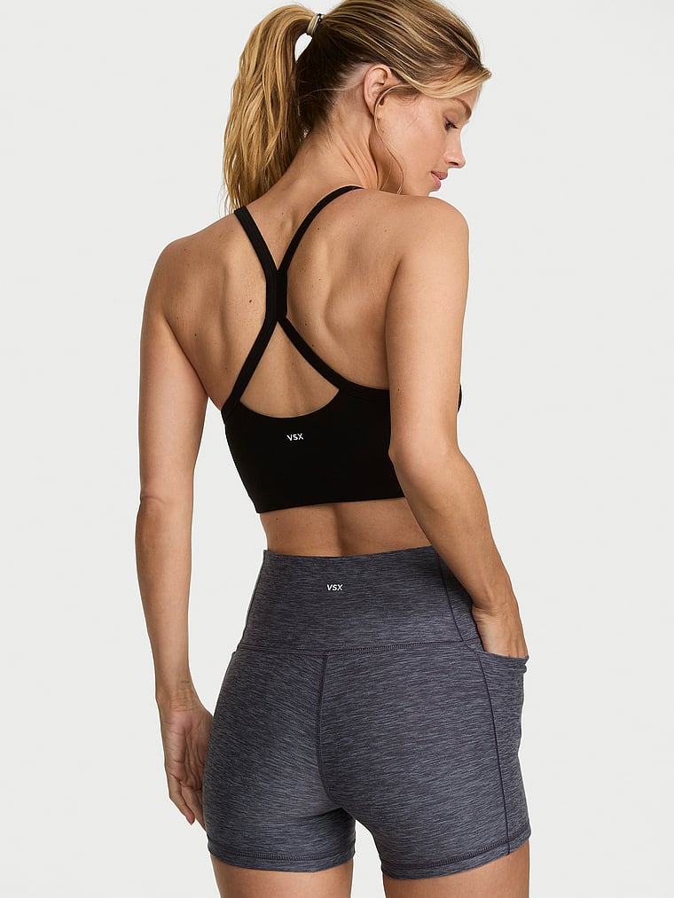 Victoria's Secret, VSX VSX New Essential Pocket 3" Bike Short, Night Sky, onModelBack, 2 of 4 Maggie is 5'7" and wears Small