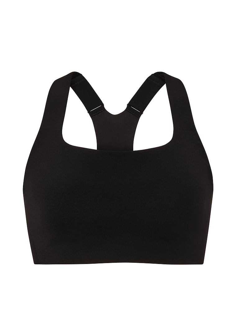 Victoria's Secret, VSX VSX RacketCool™ Racerback Sports Bra, Black & White, offModelFront, 3 of 3