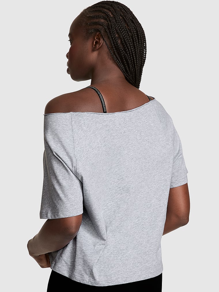 Campus Cotton™ Off-The-Shoulder Boxy Tee