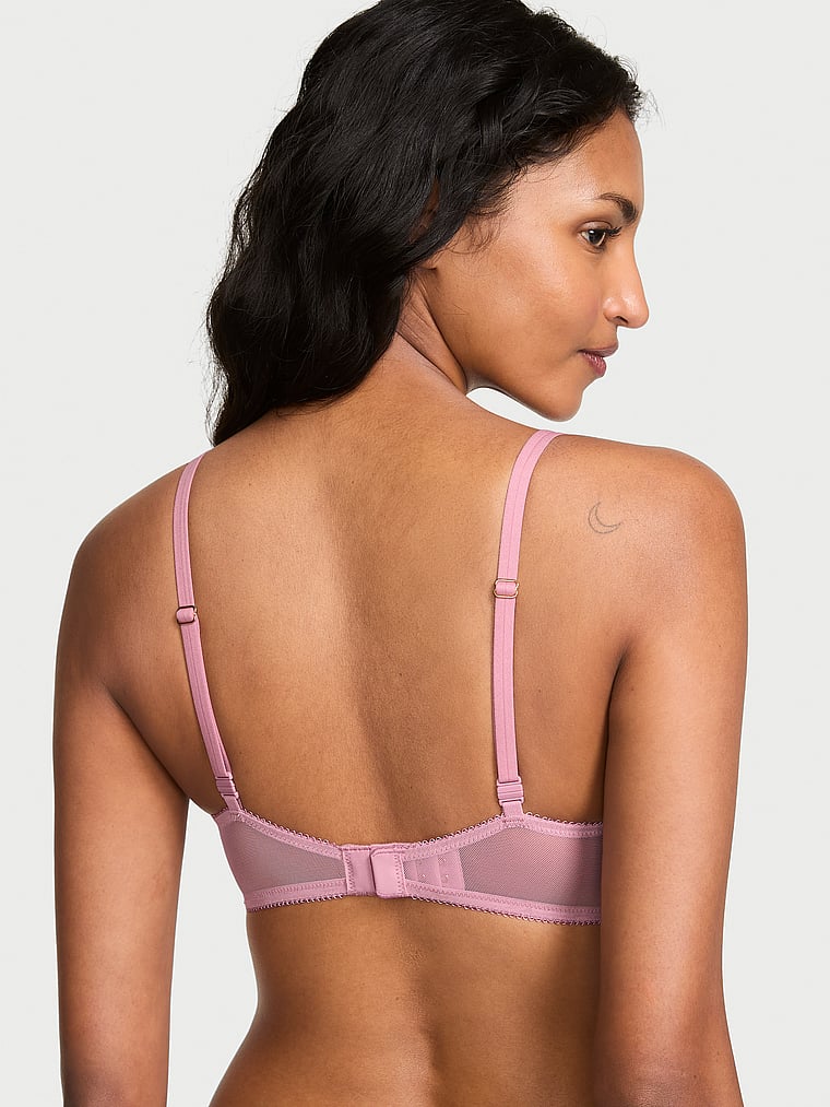 Victoria's Secret, Very Sexy Envy Low-Cut Push-Up Bra, Dusk Rose, onModelBack, 2 of 4 Shaanti is 5'9" or 175cm and wears 32B or Small
