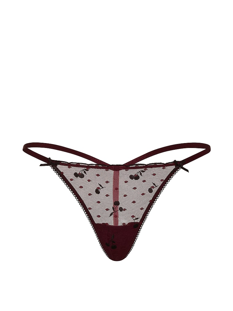 PINK PINK Wink™ V-String Panty, Wild Rose, offModelFront, 3 of 3