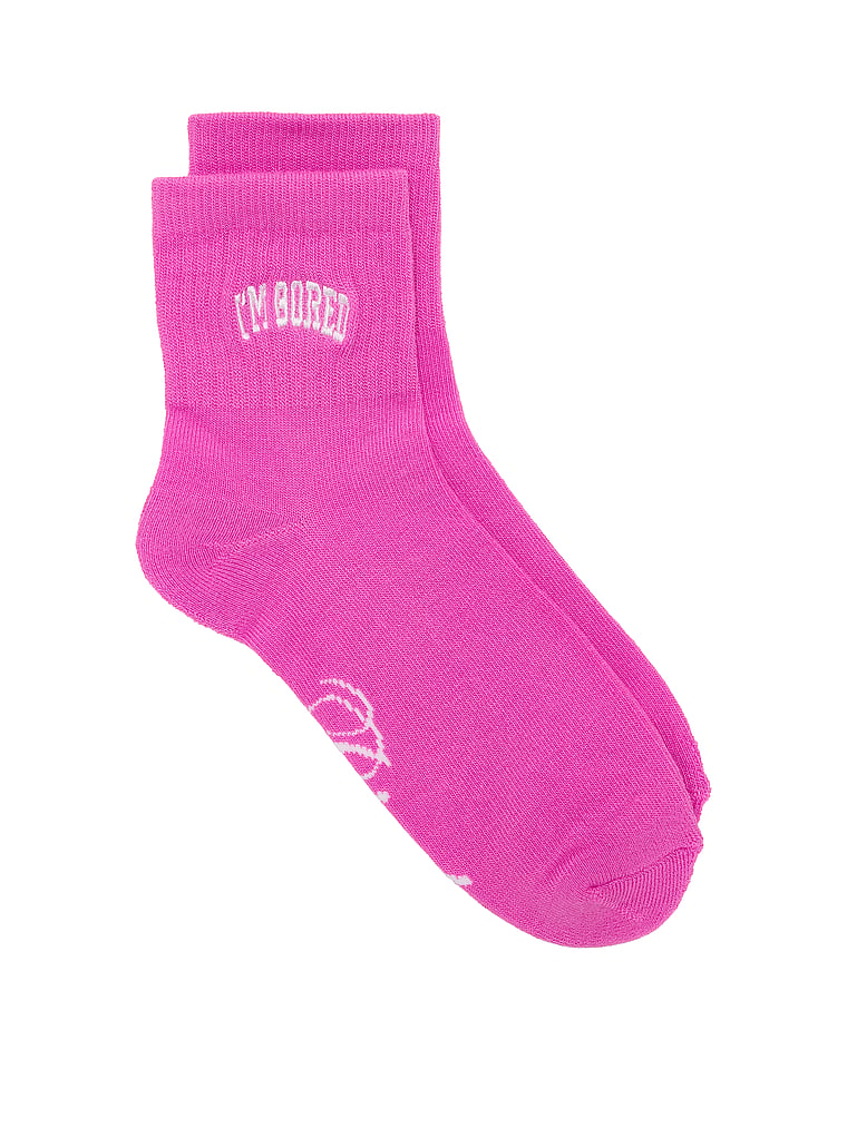PINK 1-Pack Quarter Socks, Pink Berry, offModelFront, 1 of 2