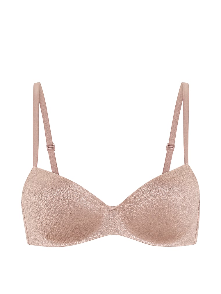 Victoria's Secret, Body by Victoria FlexFactor Lightly Lined Balconette Bra, Iced Coffee, offModelFront, 3 of 4
