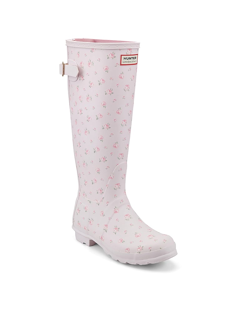 Hunter Hunter x LoveShackFancy Original Tall Back Adjustable Boots, Blooming Heirloom, offModelFront, 3 of 5