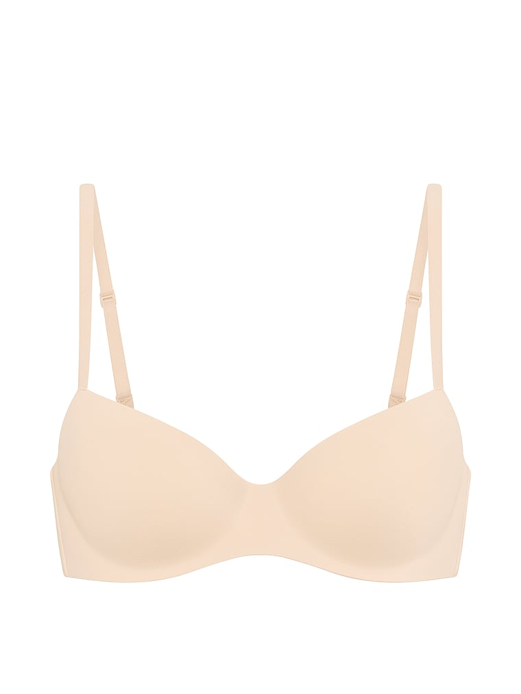 Victoria's Secret, Body by Victoria FlexFactor Lightly Lined Balconette Bra, Marzipan, offModelFront, 3 of 3