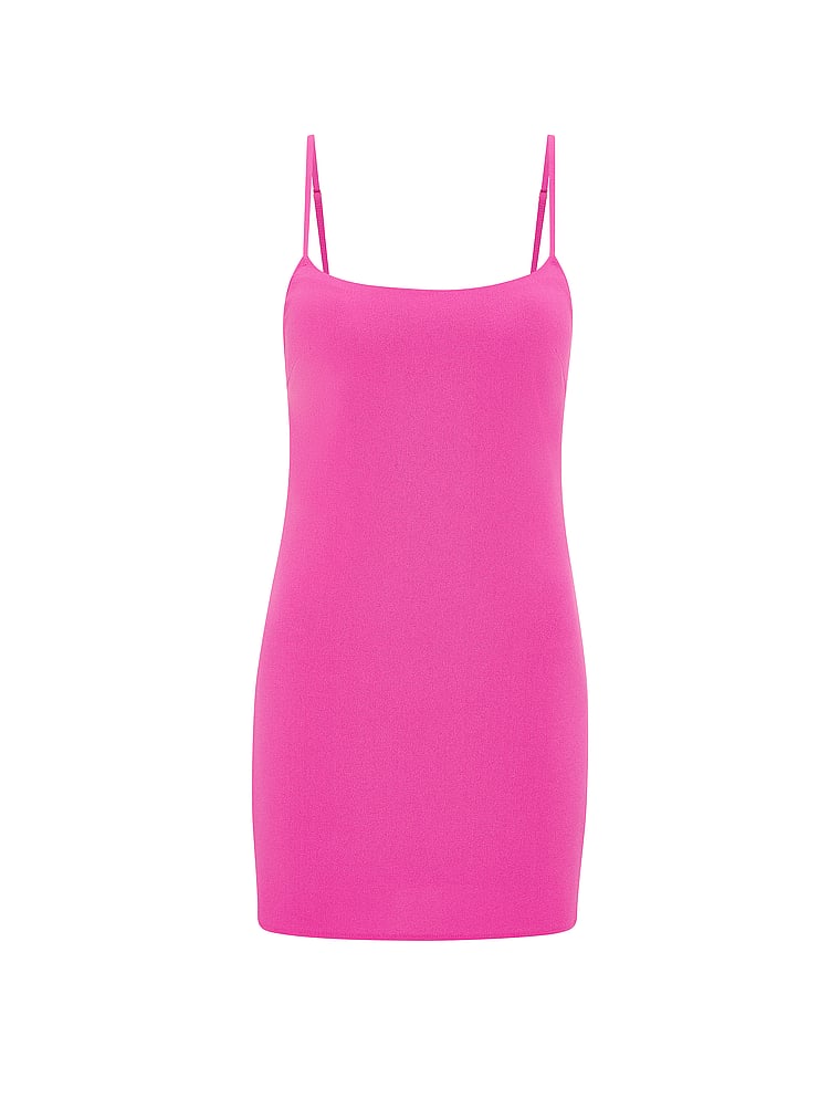 Victoria's Secret, Very Sexy Push-Up Short Slip Dress, Pink Fire, offModelFront, 3 of 4