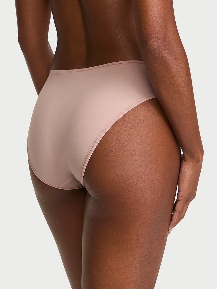 Victoria's Secret, Love Cloud Mid-Rise Bikini Panty, Talc, onModelBack, 2 of 3 Tsheca is 5'9" or 175cm and wears Small