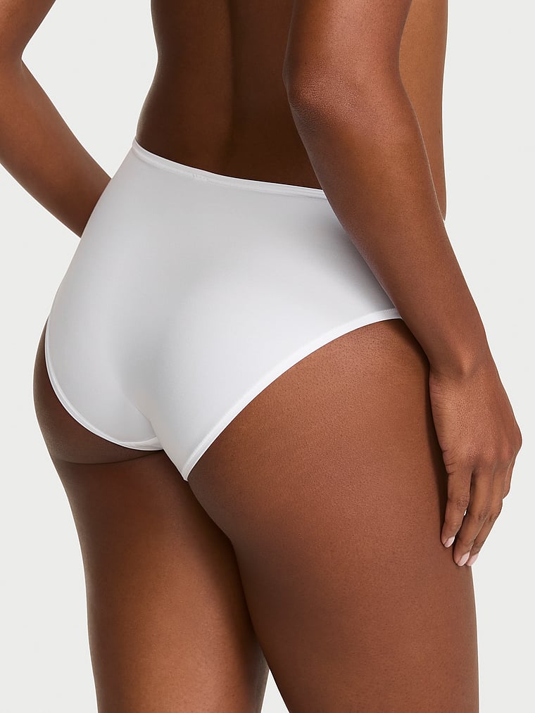 Victoria's Secret, Love Cloud Mid-Rise Bikini Panty, Vs White, onModelBack, 2 of 3 Tsheca is 5'9" or 175cm and wears Small