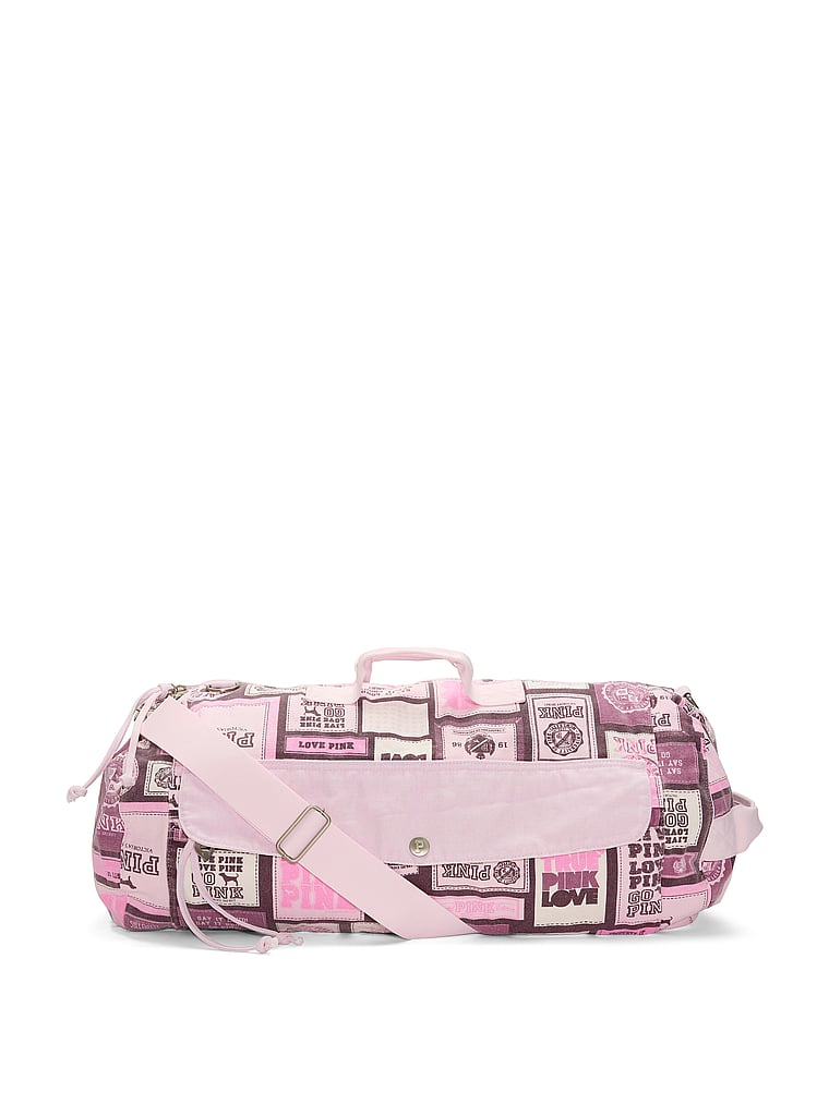 PINK Canvas Rolled Duﬄe Bag, onModelFront, 2 of 4