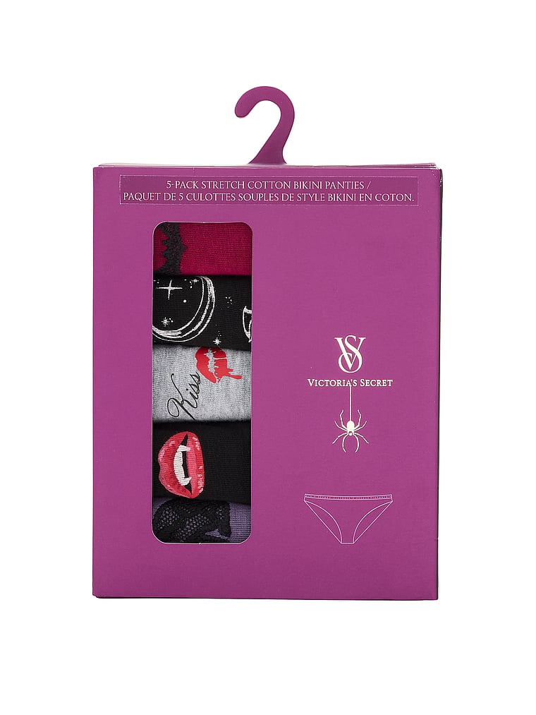 Victoria's Secret, Victoria's Secret 7-Pack Stretch Cotton Bikini Panties, Multi, offModelFront, 2 of 2
