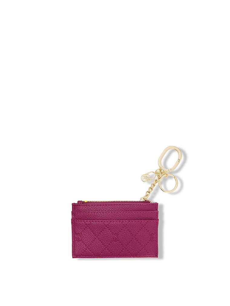 Victoria's Secret, Victoria's Secret Classic Card Case Keychain, Pink, detail, 3 of 3