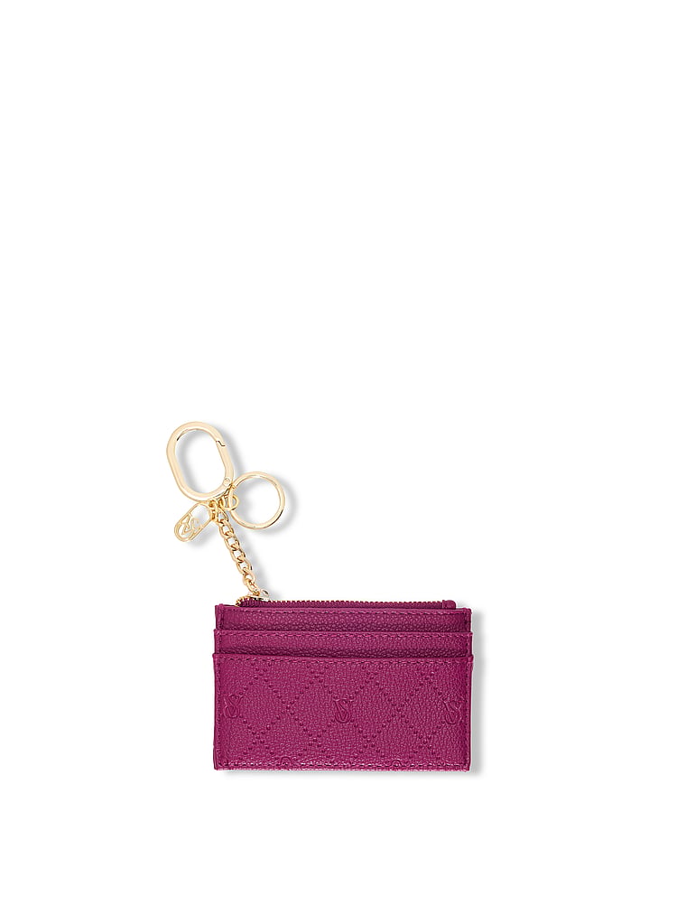 Victoria's Secret, Victoria's Secret Classic Card Case Keychain, Pink, onModelFront, 1 of 3