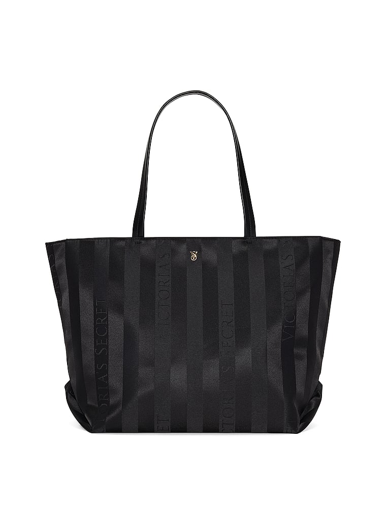 Victoria's Secret, Victoria's Secret Travel Zip Tote Bag, Black, onModelSide, 3 of 4