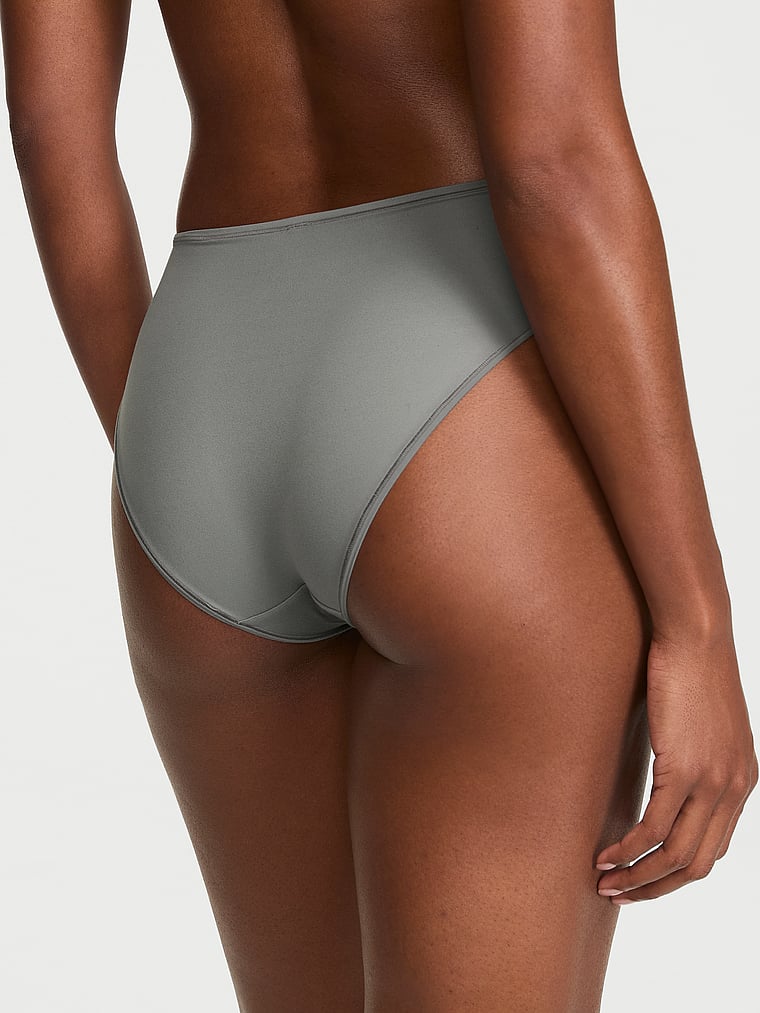 Victoria's Secret, Love Cloud Mid-Rise Bikini Panty, Steel Grey, onModelBack, 2 of 3 Tsheca  is 5'9" or 175cm and wears Small