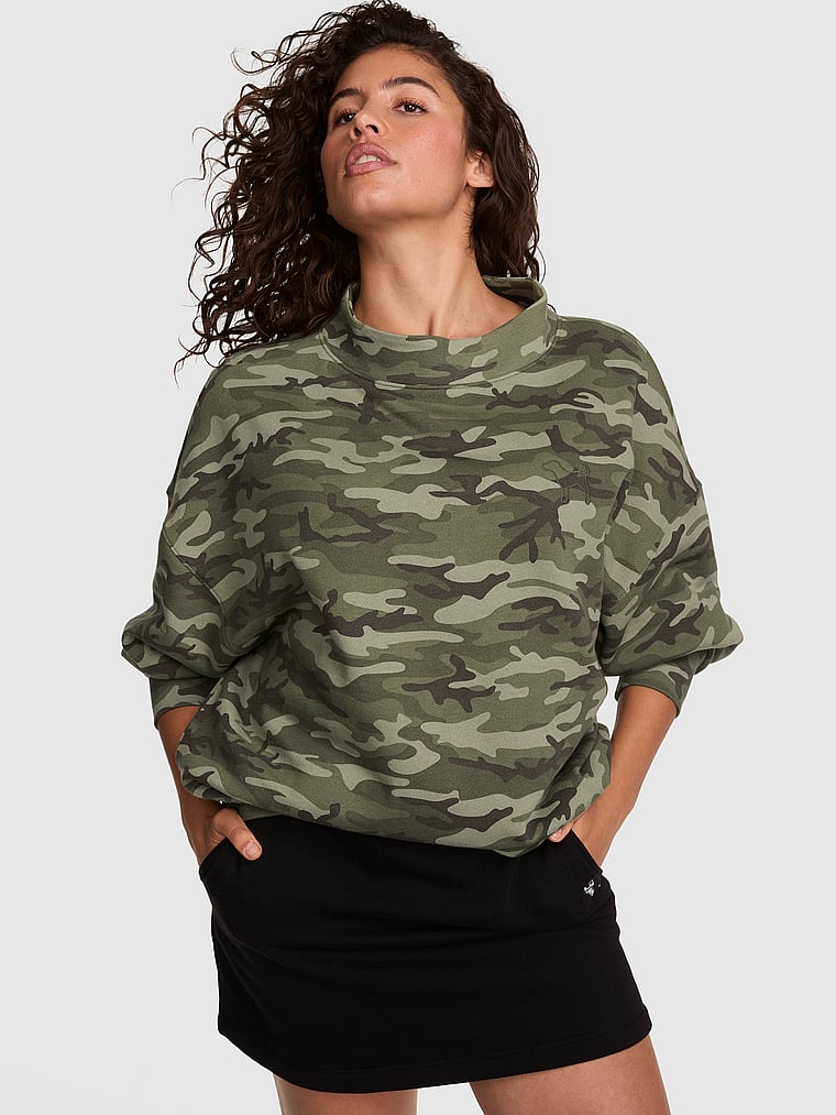 Campus Fleece™ Oversized Mock-Neck Sweatshirt