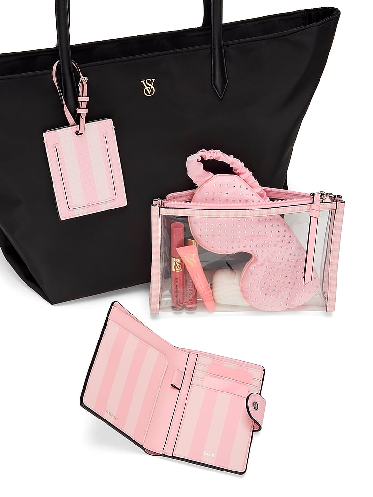 Victoria's Secret, Victoria's Secret 3-Piece Travel Accessories Set, Heritage Stripe, onModelBack, 2 of 3