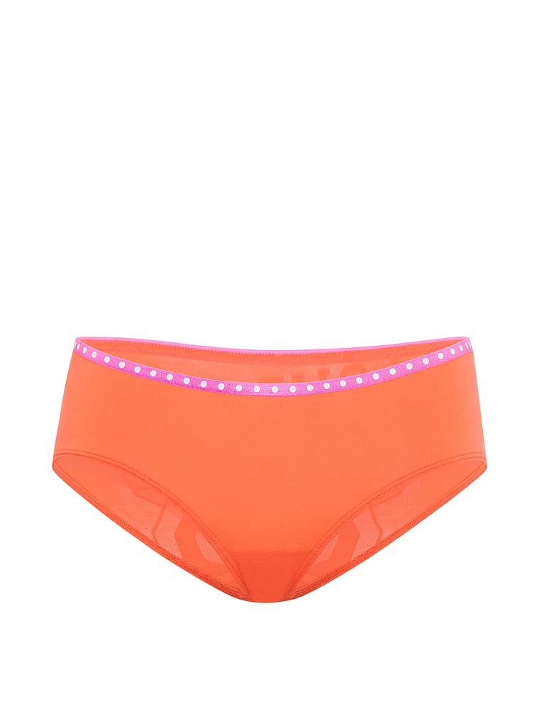 PINK Logo Cotton Hiphugger Panty, Half Baked with Heritage Graphic, offModelFront, 3 of 3