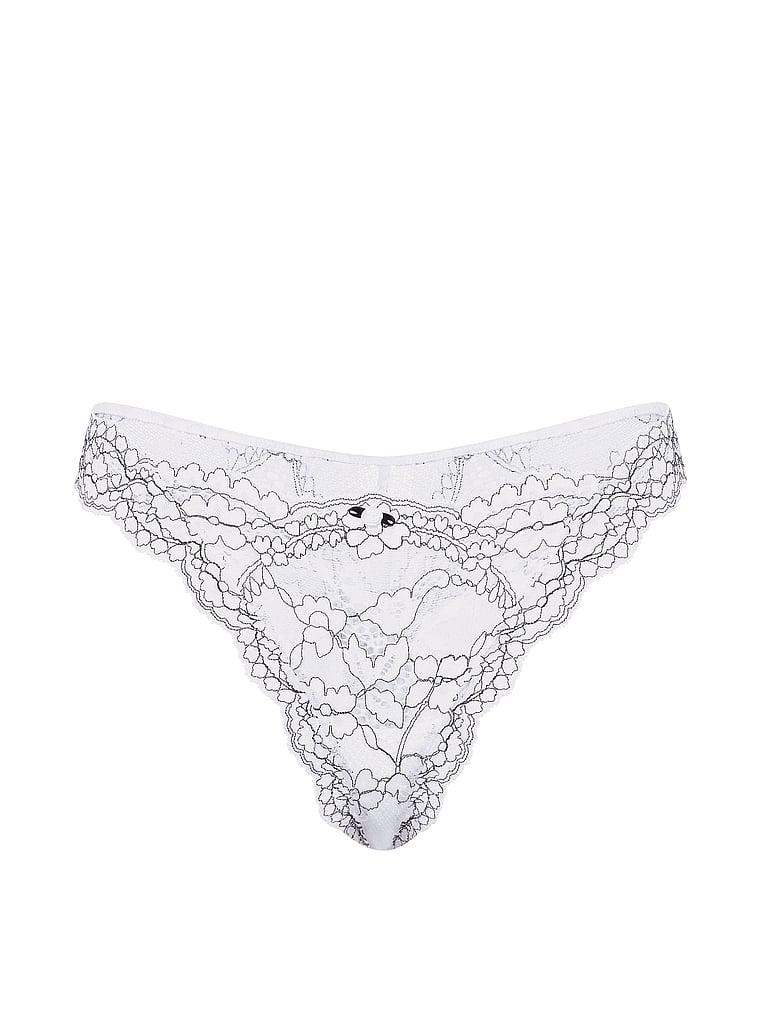 Victoria's Secret, Dream Angels Lace Thong Panty, offModelFront, 4 of 4