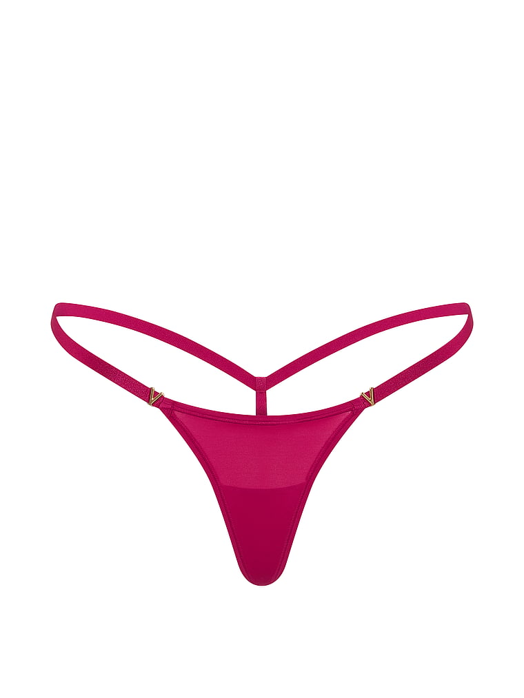 Victoria's Secret, Love Cloud Itsy V-String Panty, Pink Heaven, offModelFront, 3 of 3