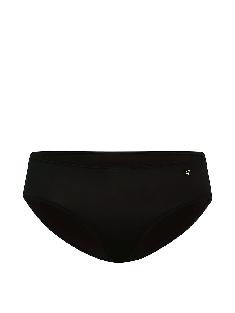 Victoria's Secret, Love Cloud Mid-Rise Bikini Panty, Black, offModelFront, 3 of 3