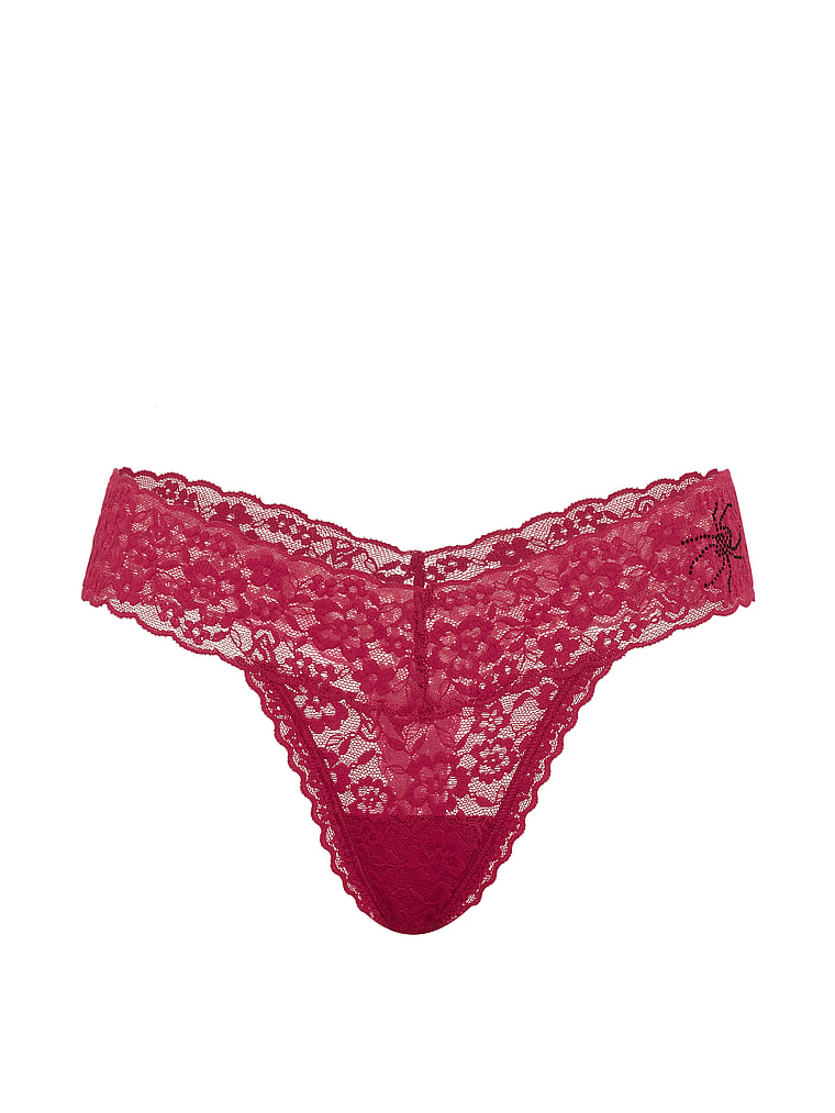Lace Lace-Up Thong Panty