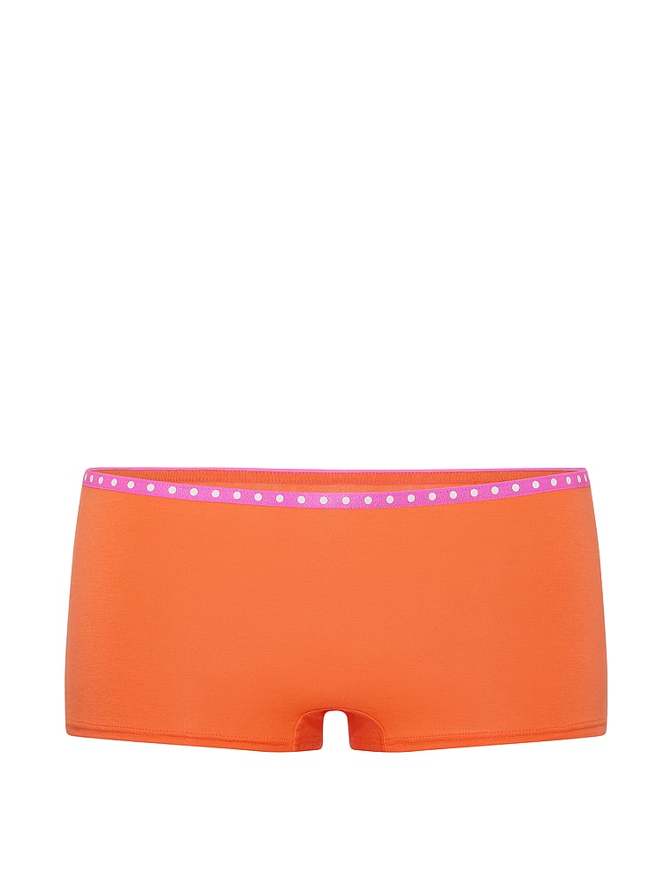 PINK Lacie Logo Boyshort Panty, Half Baked with Heritage Graphic, offModelFront, 3 of 3