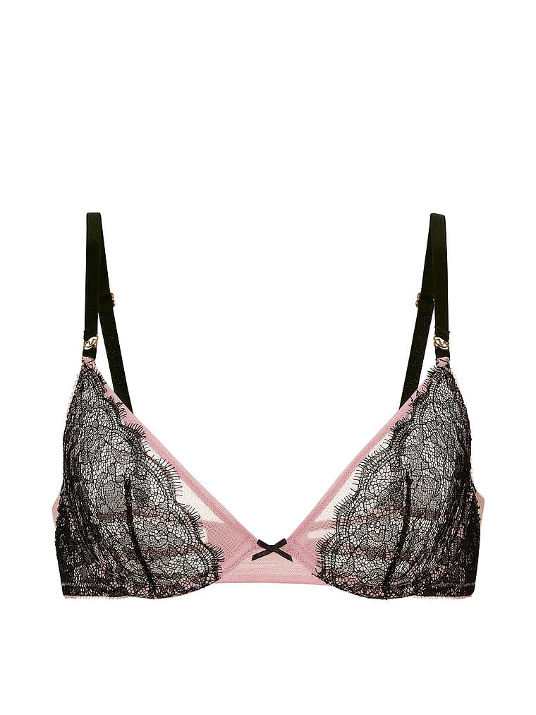 Victoria's Secret, Victoria's Secret Tease Lace-Trim Unlined Demi Bra, offModelFront, 4 of 4