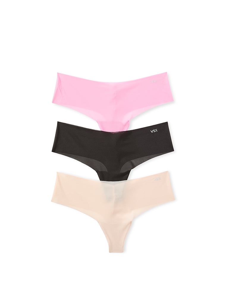 3-Pack No-Show Mesh Thong Panties