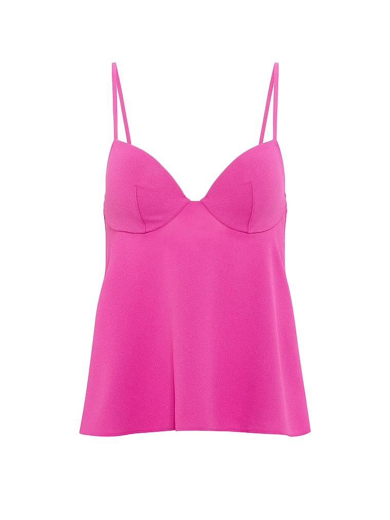Victoria's Secret, Very Sexy Push-Up Cami Top, Pink Fire, offModelFront, 4 of 4