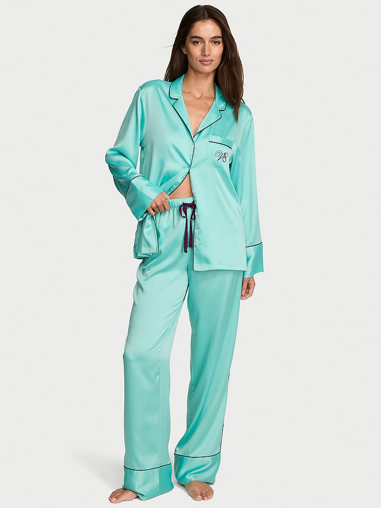 Signature Satin Long Pajama Set