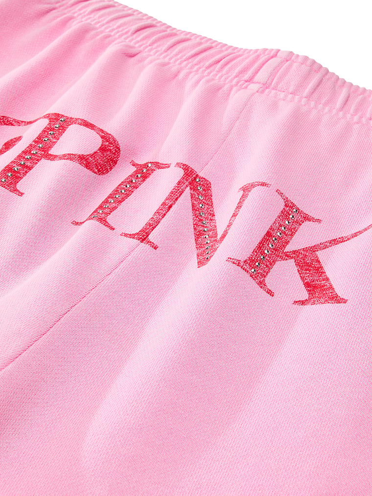 PINK Campus Fleece Sweatpants, Pink Lollipop, onModelBack, 2 of 5